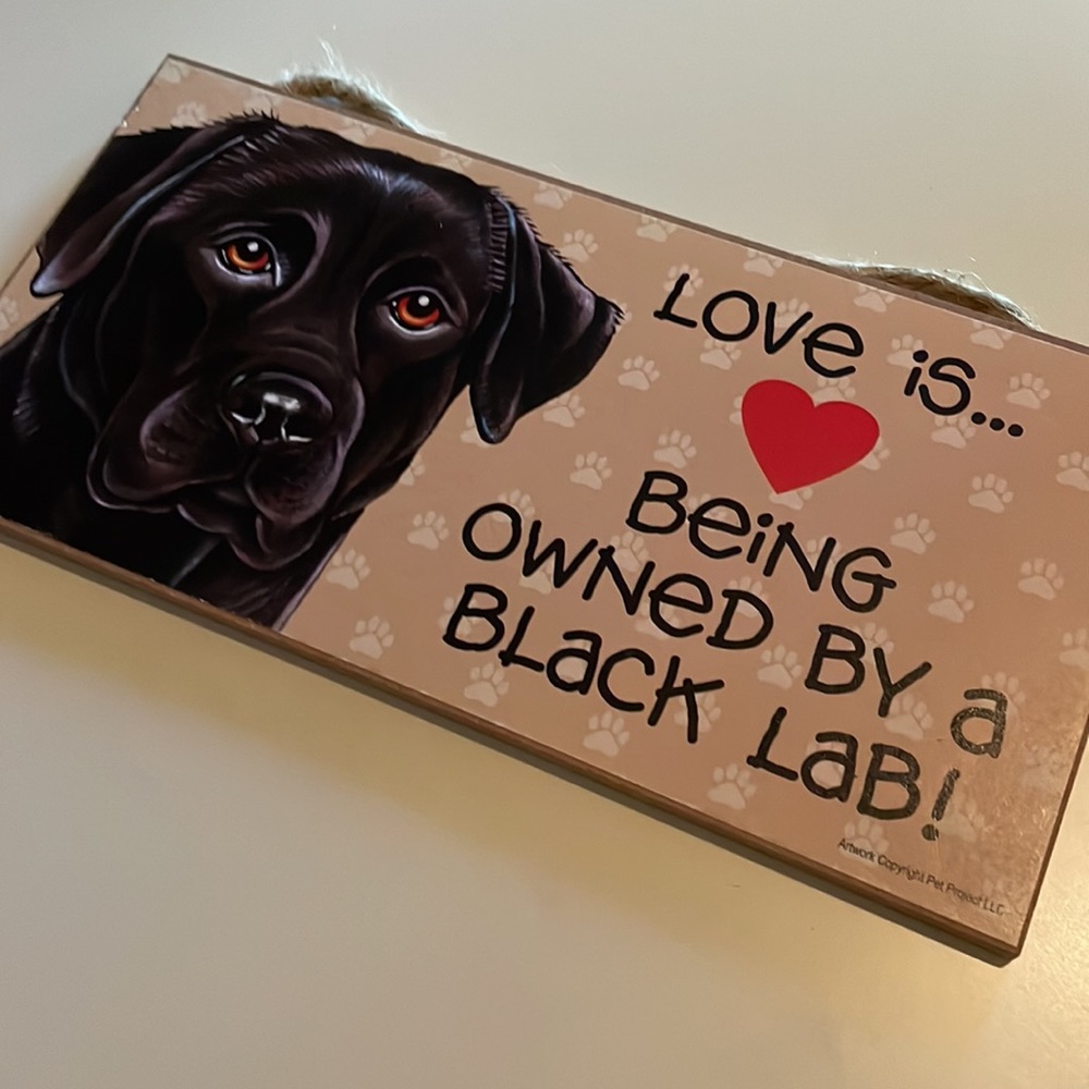 Black Lab Handcrafted WOODEN SIGN